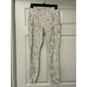 PureLuxe Fabletics Floral Leggings Women's M Pastel Yoga Athletic Pants Pocket